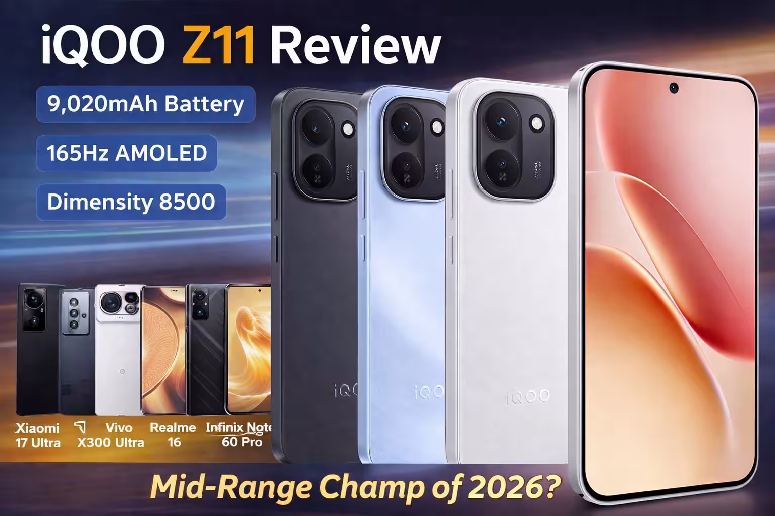 iQOO Z11 Review: 9,020mAh Battery, 165Hz AMOLED & Dimensity 8500 — Is It Worth Buying?