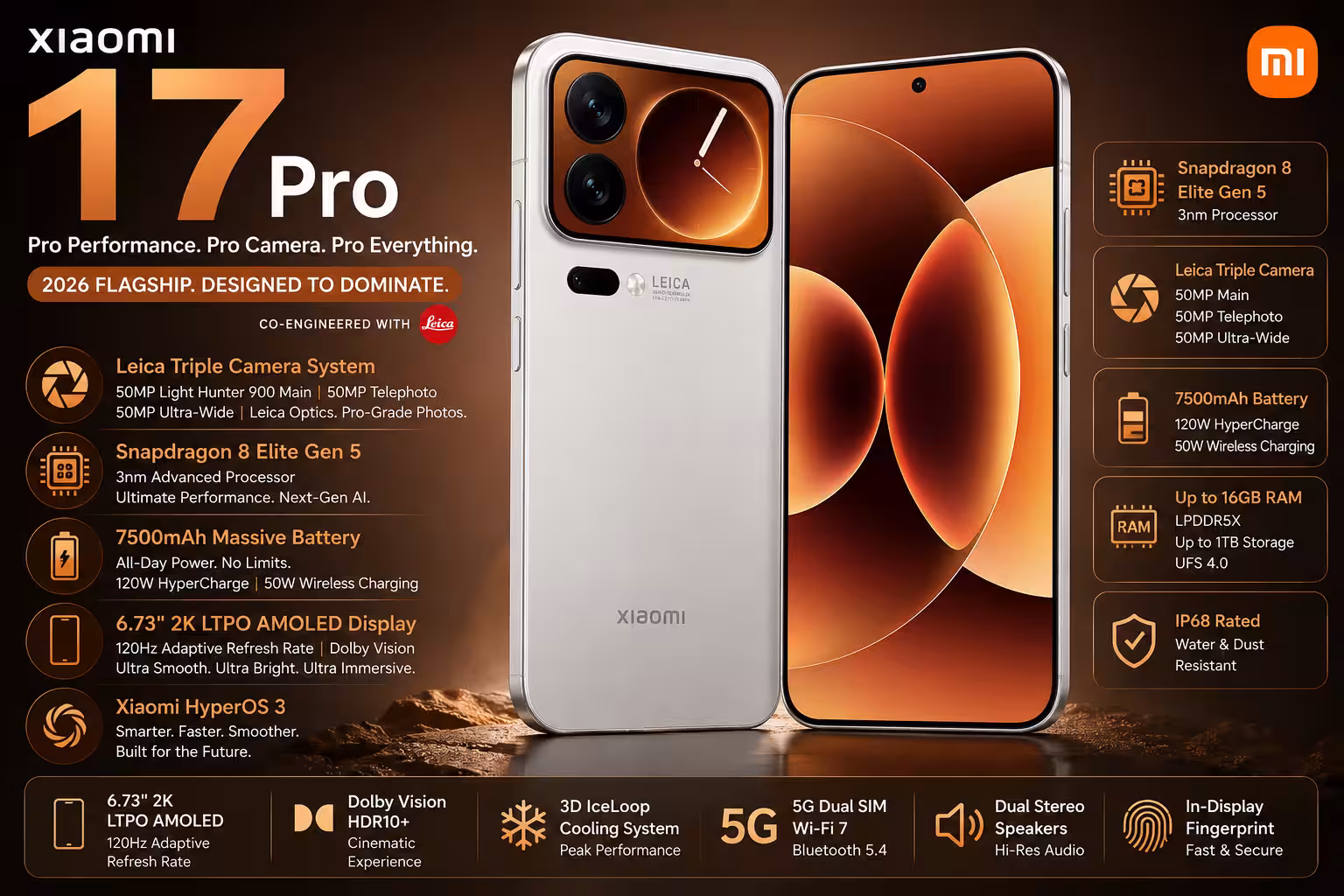 Xiaomi 17 Pro Review (2026): Snapdragon 8 Elite Gen 5, Leica Cameras & 7500mAh Battery